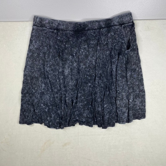 Torrid Black Acid Washed Super Soft Button Up Front Skater Skirt 2 2X 18/20 - Picture 6 of 8
